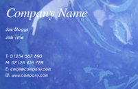 An blue background business card template.