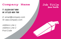 These business card designs are suitable for cleaners, showing a hover in the business cards.