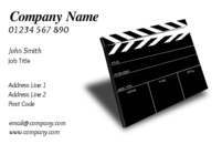 An image of a blackboard on the business card template, makes these business cards usable by either people in film and photography, or even by people in teaching.