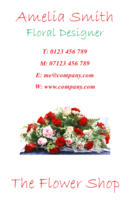 Florist business card templates.