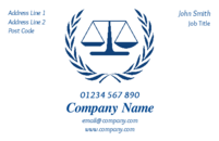 A well designed card showing the legal scales for anyone engaged in providing business within the legal system such as lawyers, barristers, solicitors or law firms.