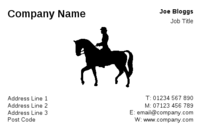 Horse riding schools often use this business card template to design their cards.