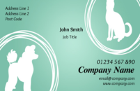 Use this business card design to promote your pet grooming business, pet shop or veterinary clinic.
