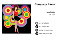 Business card templates for event organisers and fashion designers.