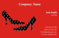 Nothing speaks fashion louder than high heels....this attractive business card design will speak volumes for anyone in fashion industry or organising shopping events.
