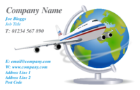 Wow, fantastic  business card with a plane and globe in it. Looks cool and perfect for travel agents.